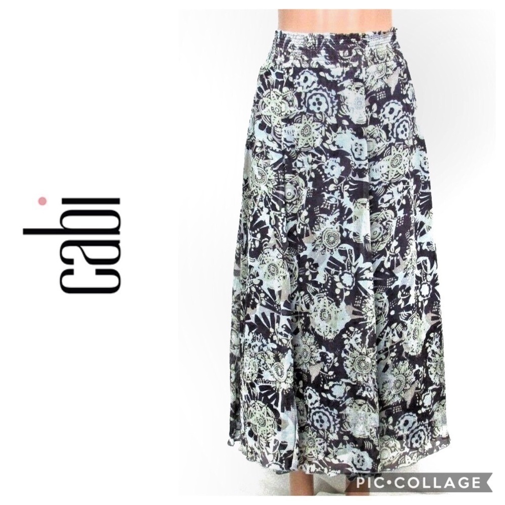 Cabi 100% Silk Maxi Skirt Sz Small Floral Women’s